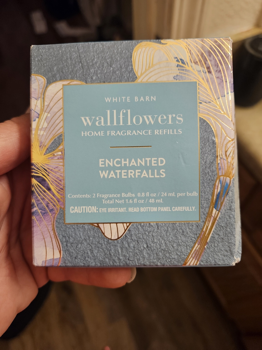 White Barn Enchanted Waterfalls Wallflowers Home Fragrance Refills - Teal & Gold